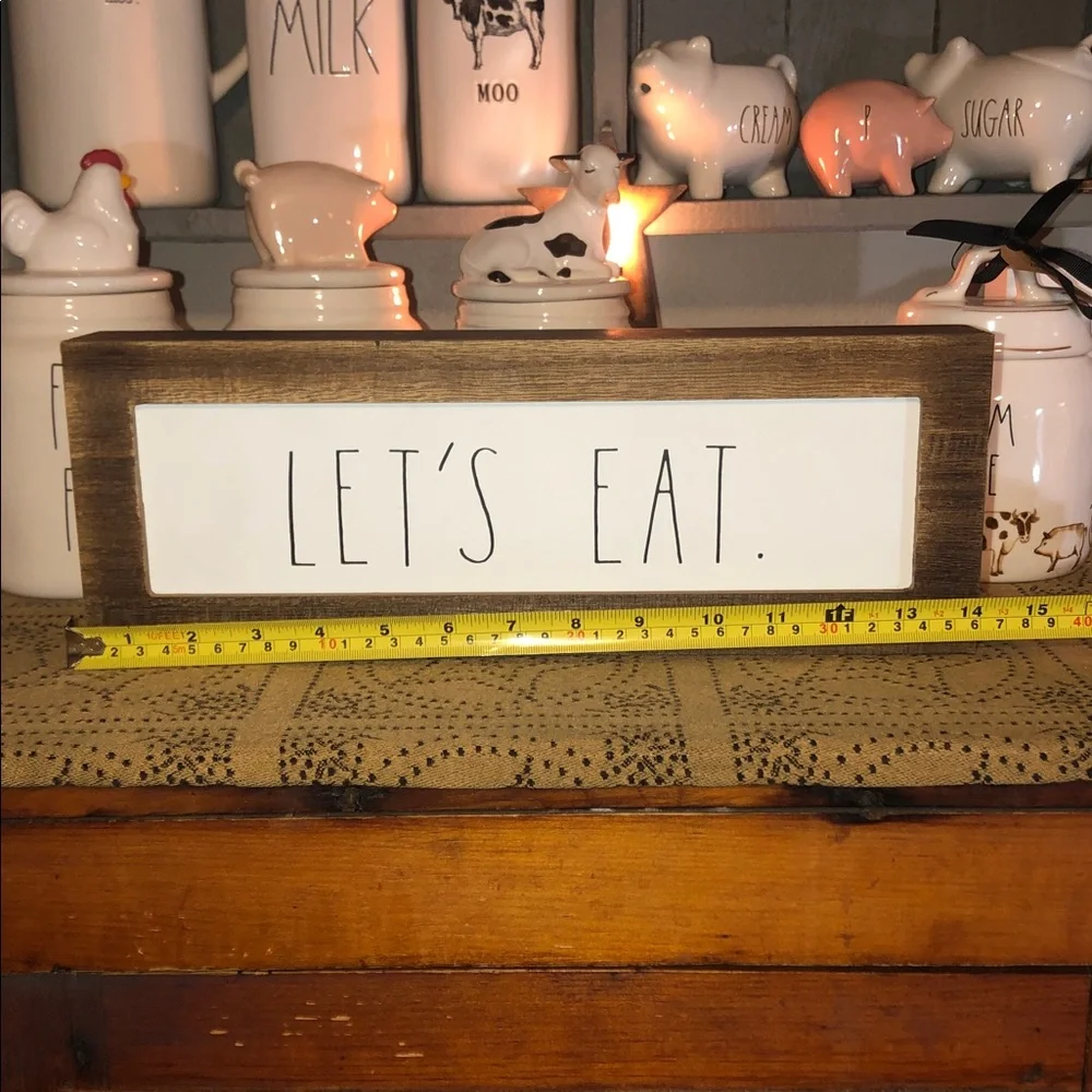 Rae Dunn LET’S EAT Wood Sign
